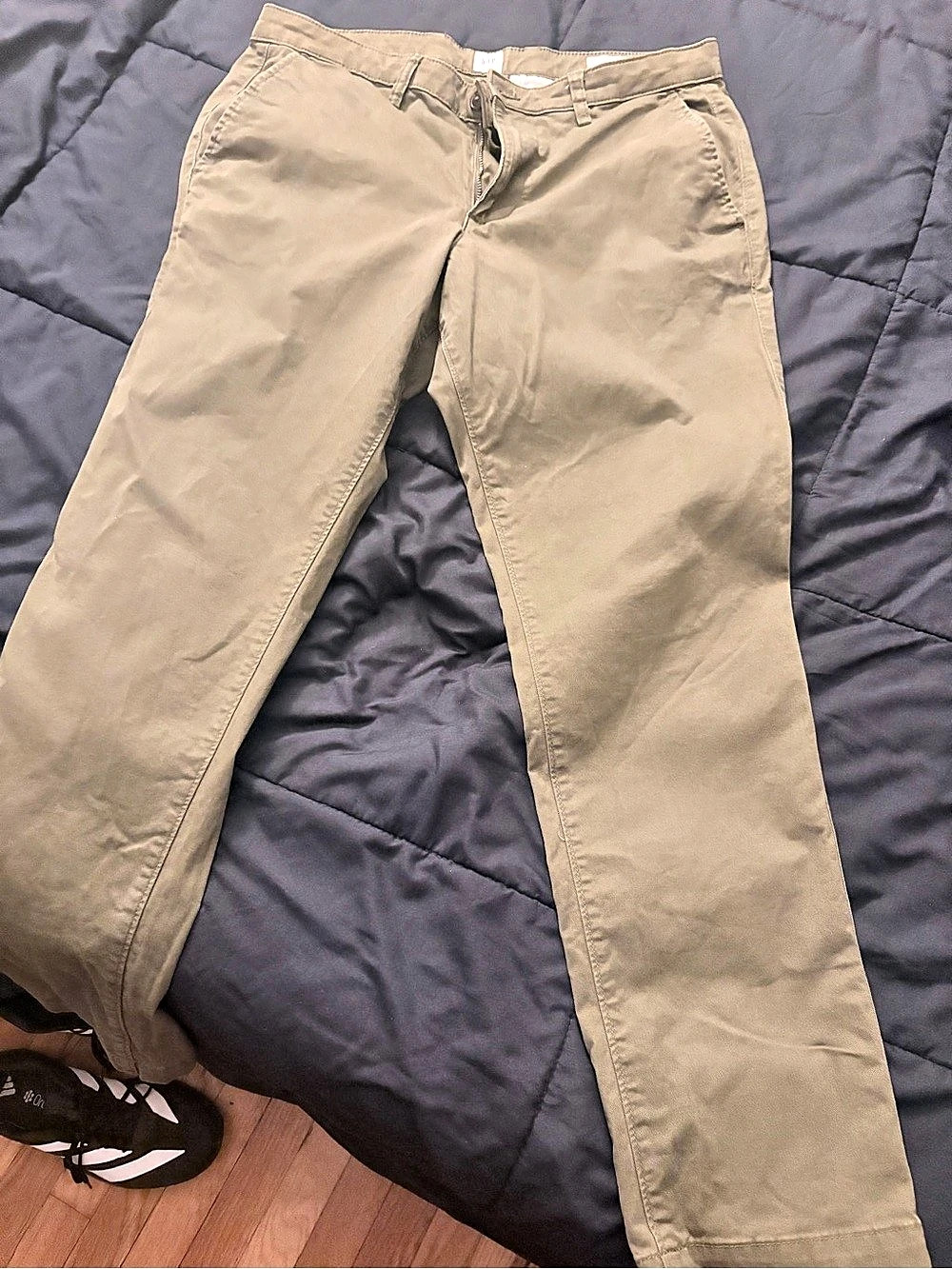 Gap Essential Khaki Slim Pants Waist 33x30 Olive